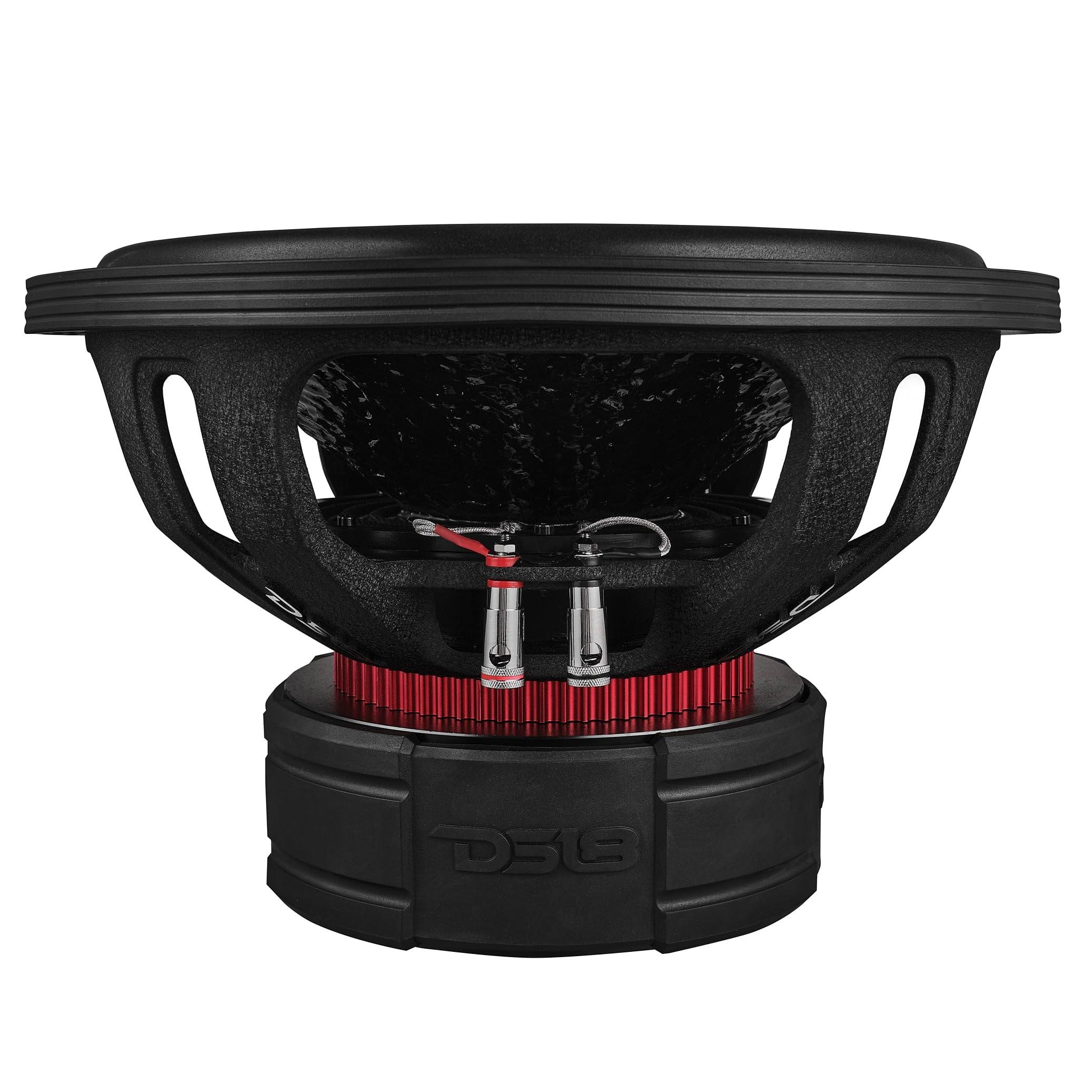 DS18 DS18 EXL-TR15.4D 15" Subwoofer Triple Stack with Reinforced Cone with Epoxy Coating for Enhanced Audio Performance, 2500 Watts RMS 4" Dvc 4-Ohm, Pro Audio SPL Car Subwoofer