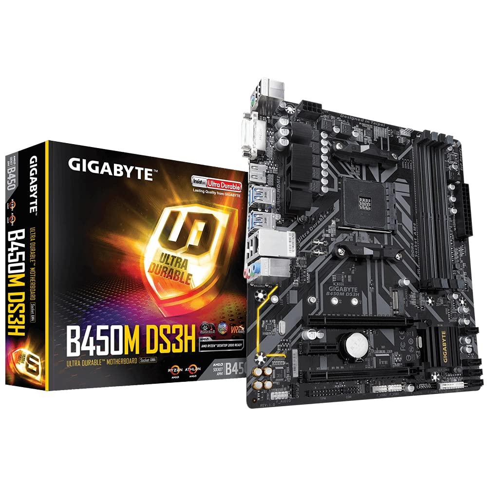 GIGABYTE Gigabyte AMD B450M-DS3H AM4 Micro ATX DDR4-SDRAM Motherboard