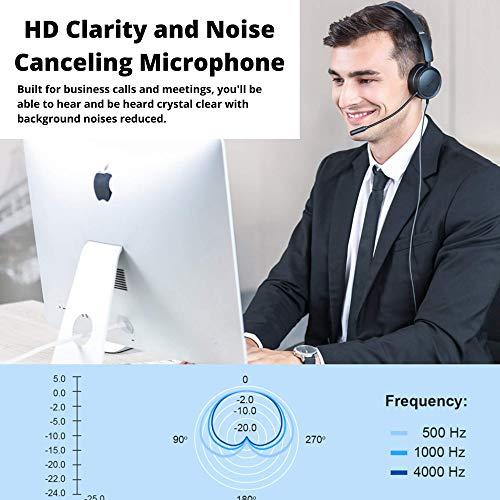 Discover Discover D312U Dual Speaker Headset with USB and 3.5mm Connection- Compatible with Computer Apps Like Microsoft Teams, Zoom, RingCentral, Cisco, Avaya and Cell Phones with a 3.5mm Port