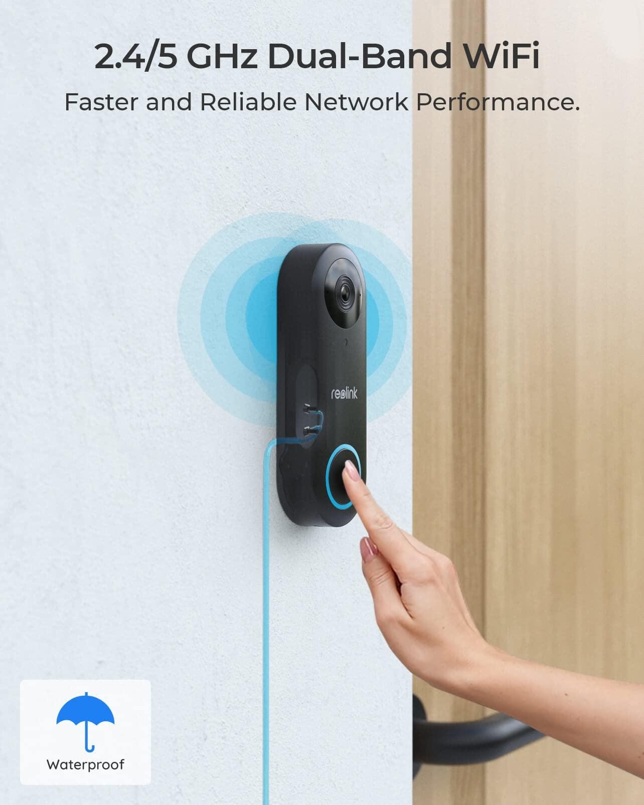 REOLINK REOLINK Doorbell Camera Bundle with E1 Pro 4MP Indoor Camera,Remote Control in One App, No Subscription Fee, Local Storage, Works w/Goodle Assistant