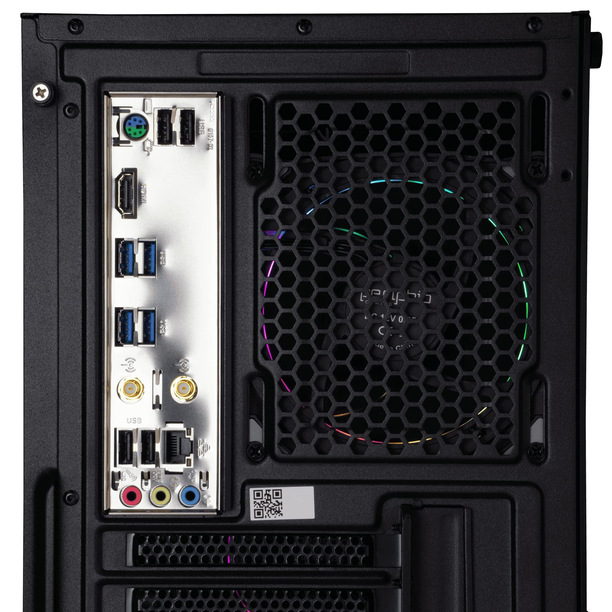 Periphio Periphio Terra Prebuilt Gaming PC - AMD Ryzen 5 5600G CPU (4.4GHz Turbo) | Radeon Vega 7 Graphics | 1TB M.2 NVMe SSD | 16GB DDR4 RAM | Windows 11 Gaming Desktop Computer | WiFi + BT