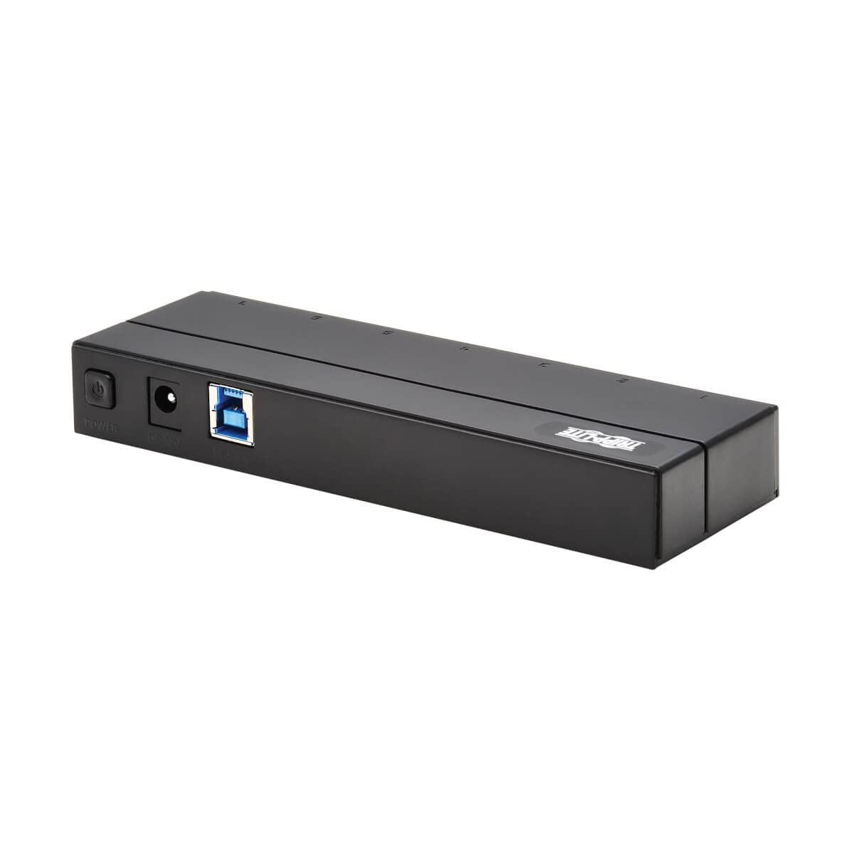 Tripp Lite Tripp Lite 7-Port USB-A Mini Hub - USB 3.2 Gen 1, Up to 5 Gigabits per Second, Plug-and-Play No Software Needed, International Plug Adapters for UK, EU, & Australia - 1-Year Warranty (U360-007-INT)