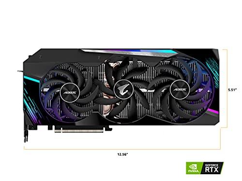 GIGABYTE GIGABYTE AORUS GeForce RTX 3080 Master 10G (REV3.0) Graphics Card, Max Covered Cooling, LHR, 10GB 320-bit GDDR6X, GV-N3080AORUS M-10GD REV3.0 Video Card