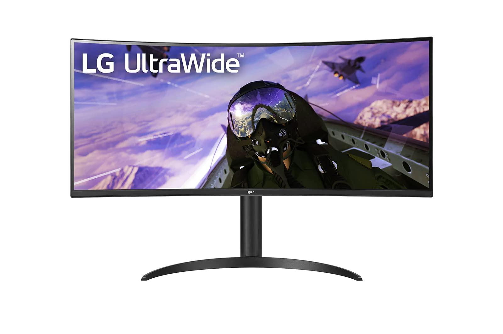 LG LG 34BP65C-B 34 21:9 QHD UltraWide Curved Monitor with 1ms MBR, HDR10, 160Hz Refresh Rate & AMD FreeSync Premium, Black
