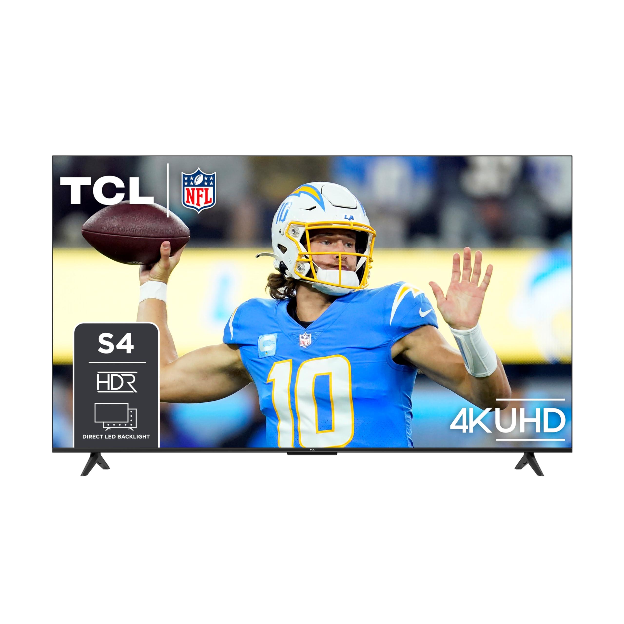 TCL TCL 50-Inch Class S4 4K LED Smart TV with Google (50S450G, 2023 Model), Dolby Vision, HDR Pro, Atmos, Assistant Built-in Voice Remote, Works Alexa, Streaming UHD Television