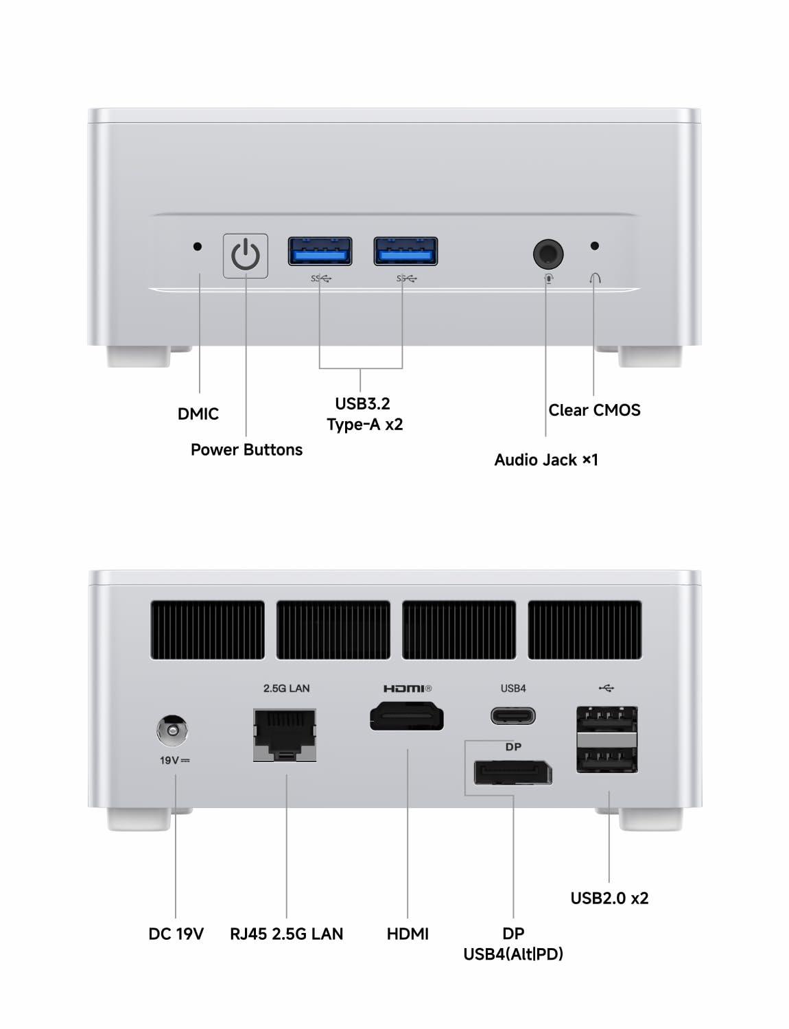 MINISFORUM MINISFORUM DeskMini UM680 Slim Mini PC AMD Ryzen 7 6800H Small PC, 16GB DDR5 RAM+1TB PCIe4.0 SSD, HDMI/DP/USB4 Outputs, 2.5G LAN, WiFi 6E, BT5, 4xUSB Port AMD Radeon 680M Graphics Small Form Factor