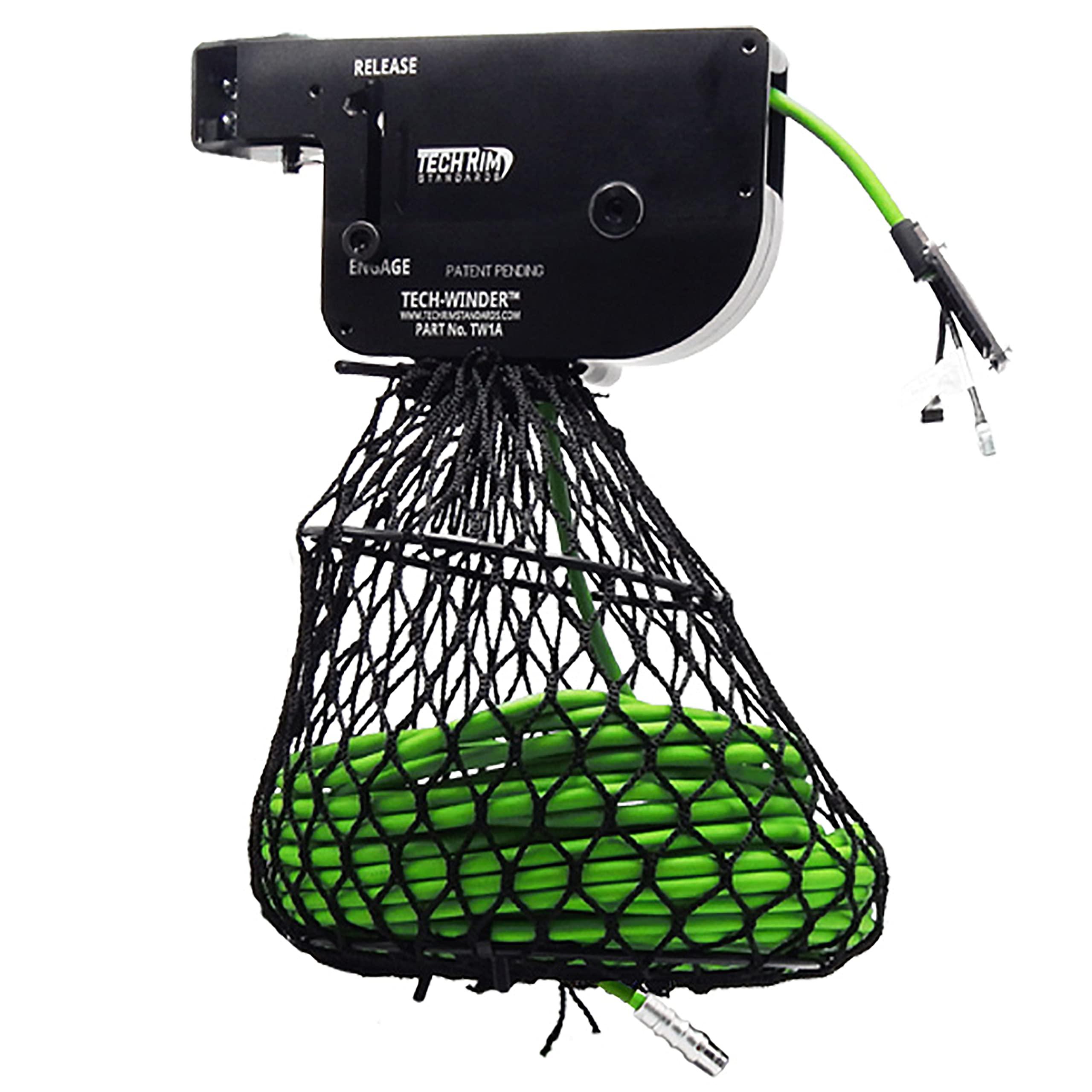 Tech Rim Standards Tech-Winder - Industrial Grade - Aluminum Casing Fire Retardant - Robot Cell Pendant Cable Winder - Cord and Cable Reel