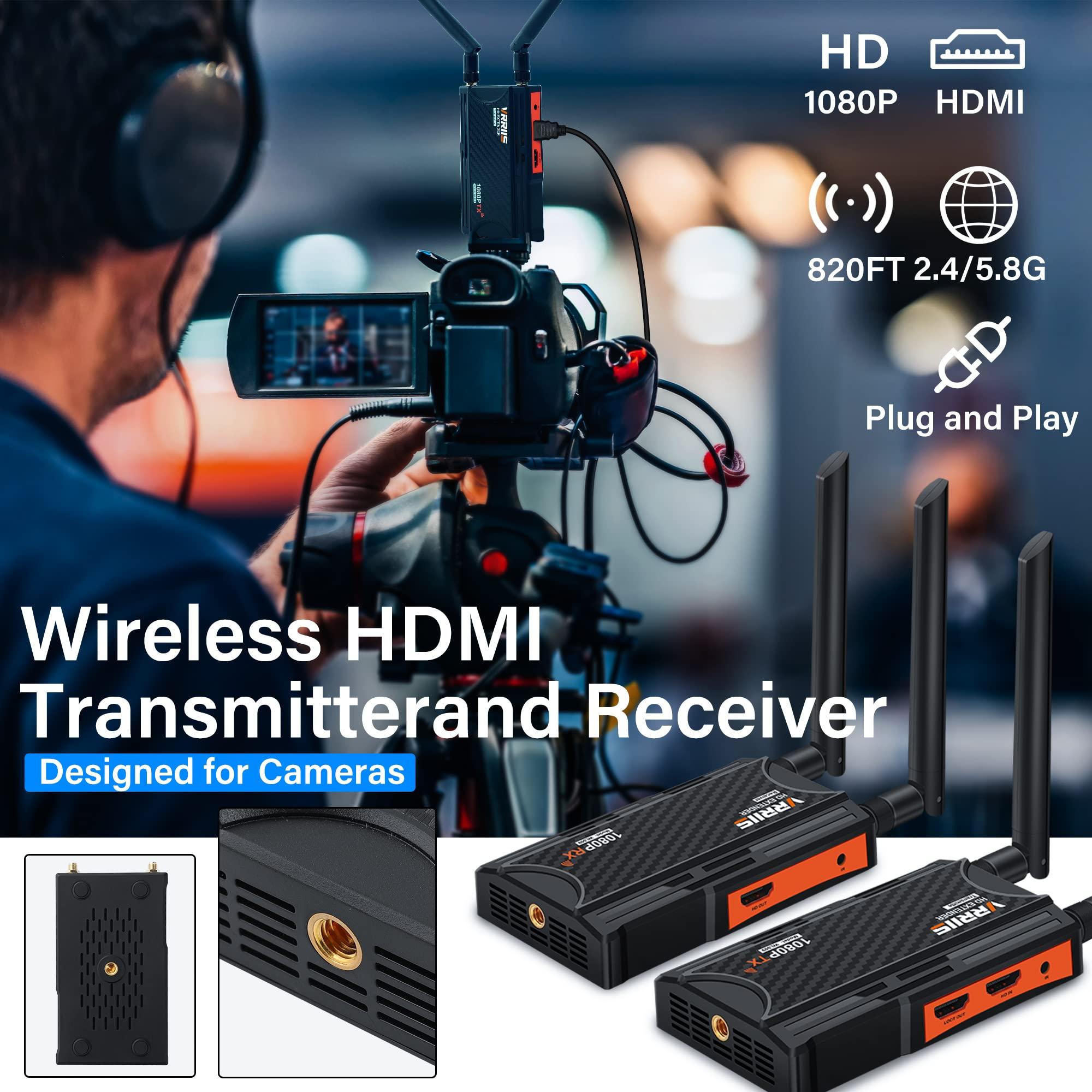 Vrriis Wireless HDMI Transmitter and Receiver, 1 Transmitter and 4 Receivers (1TX 4RX)