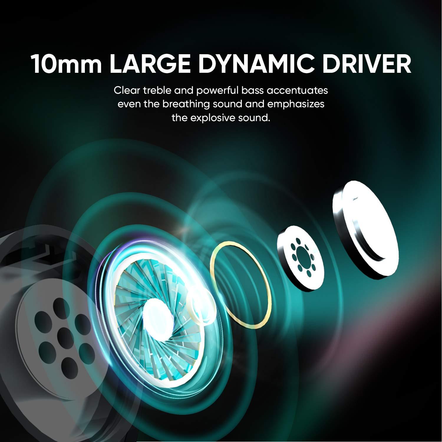 ABKO ABKO Active Noise Cancelling True Wireless Earbuds ANC Bluetooth Headphones in-Ear USB-C Wireless Charging with Microphone Built-in Mic EC10 Black