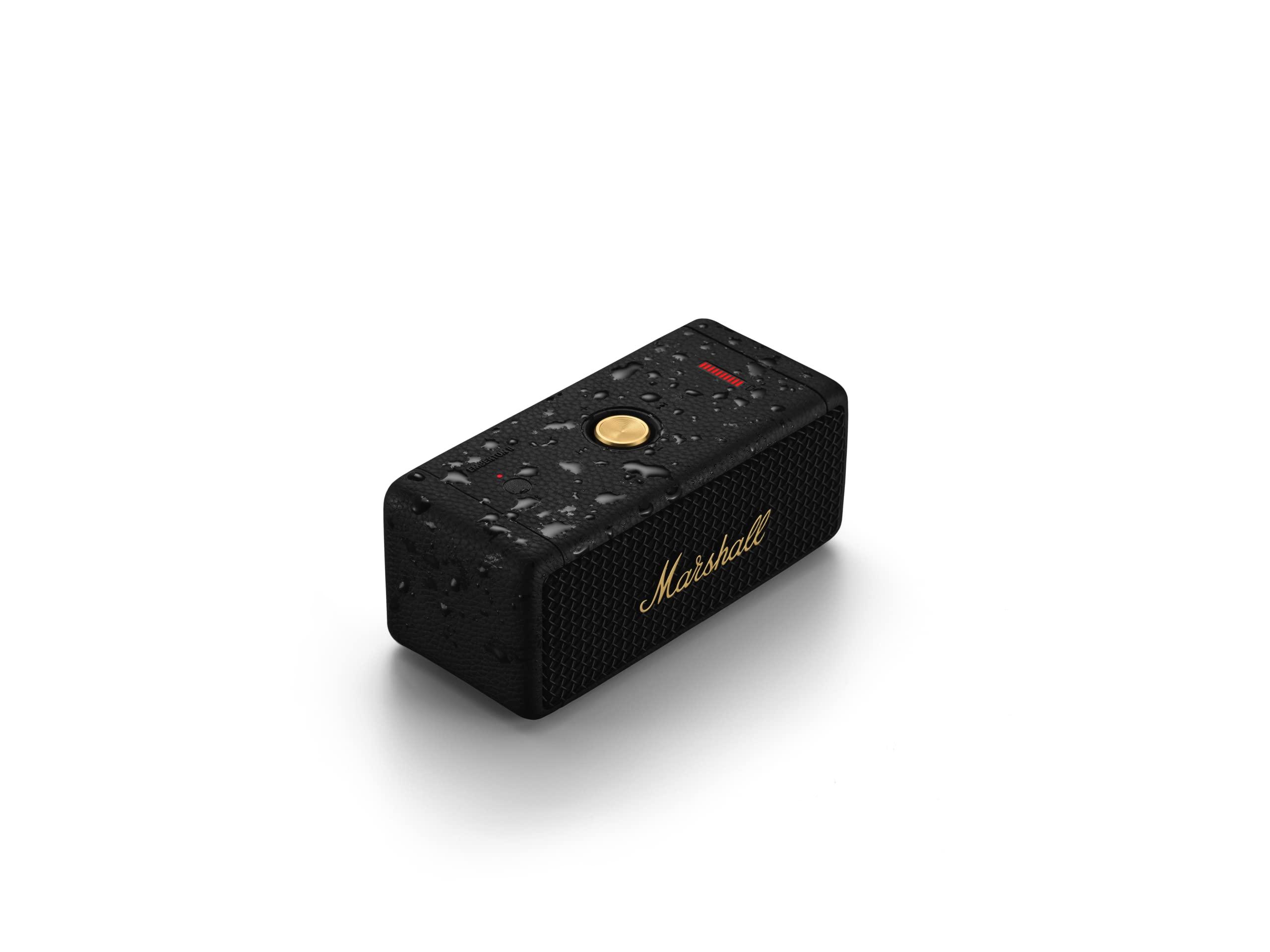 Marshall Marshall Stockwell II Portable Bluetooth Speaker, Black and Brass & Emberton II Portable Bluetooth Speaker, Black & Brass