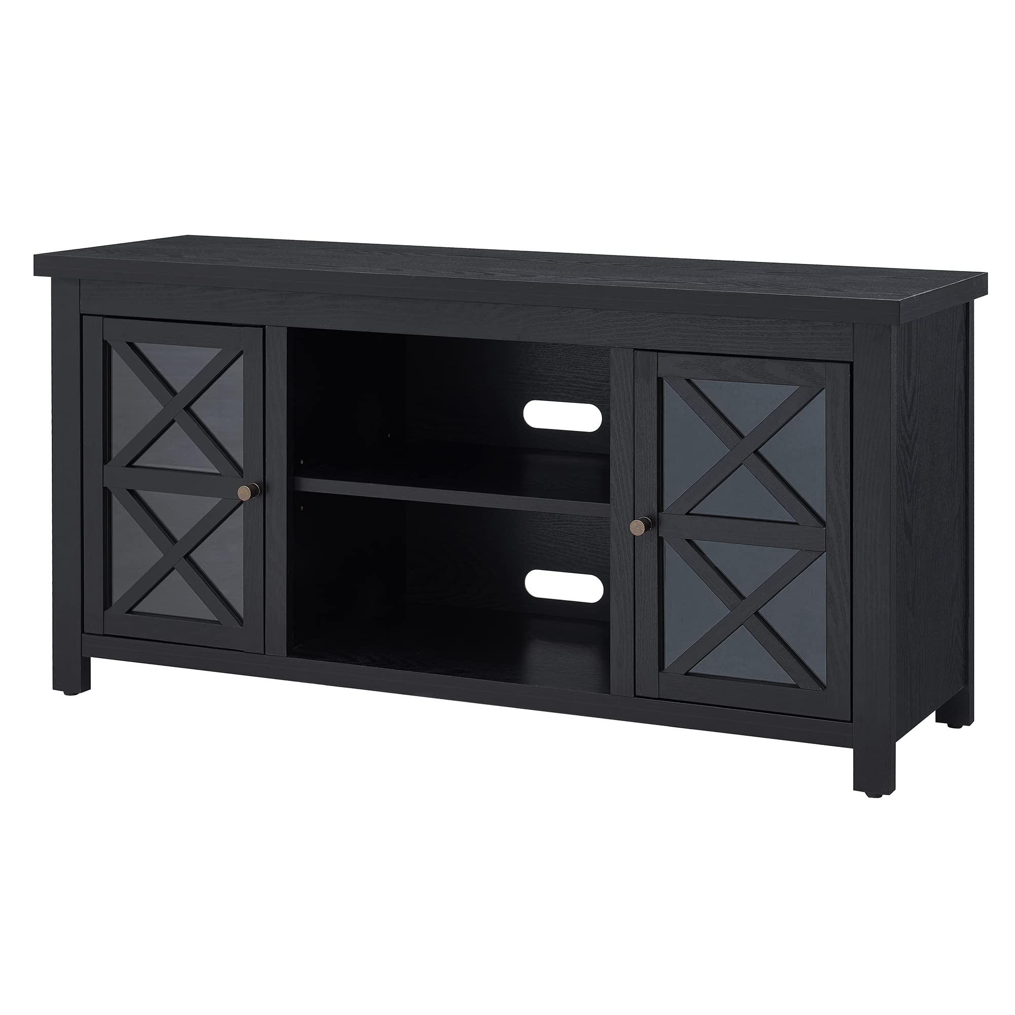 Henn&Hart Henn&Hart Rectangular TV Stand for TV's up to 55" in Black, TV Stands for the Living Room