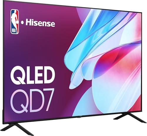 Hisense Hisense 75-Inch Class QD7 Series QLED 4K UHD Google Smart TV (75QD7N, 2024 Model) - QLED, Native 144Hz, Motion Rate 240, Direct Full Array, Game Mode Pro, Alexa Compatibility