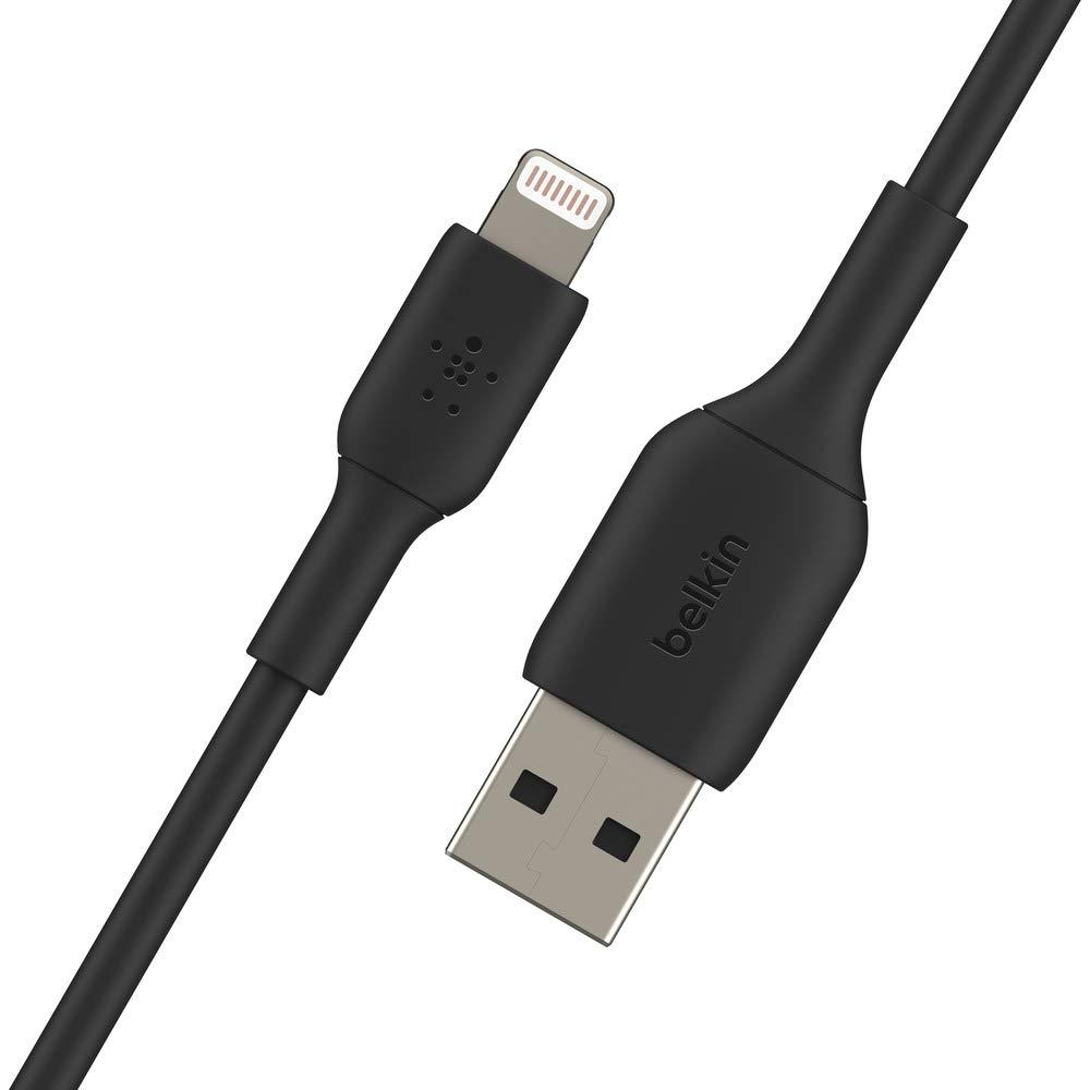 Belkin Belkin Lightning Cable (Boost Charge Lightning to USB Cable for iPhone, iPad, AirPods) MFi-Certified iPhone Charging Cable (9.8ft/3m, Black), CAA001bt3MBK