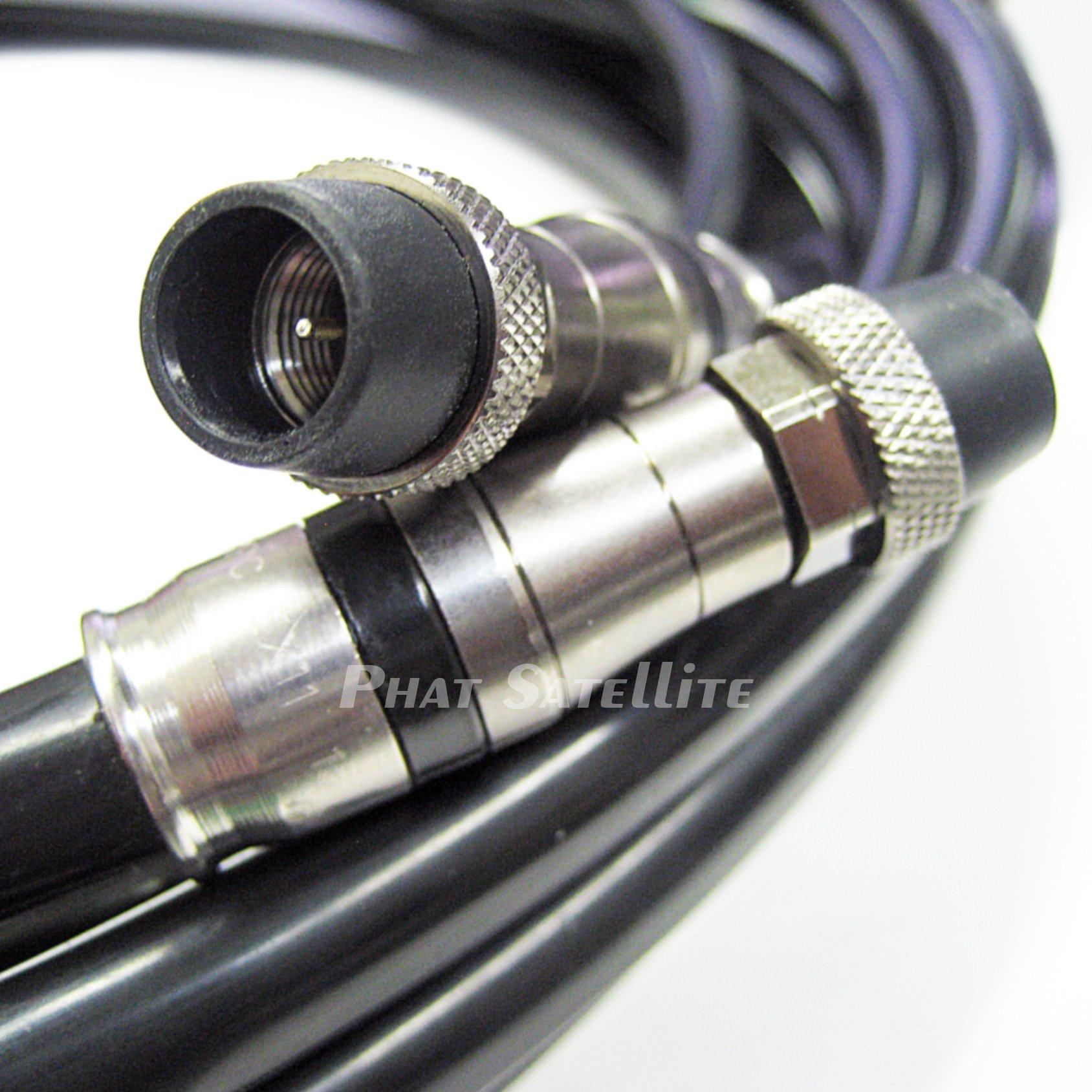 PHAT SATELLITE INTL 2 Pieces Belden SNS1P6QS Purple RG6 Coaxial QUAD SHIELD 21mm COMPRESSION connector