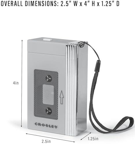 Crosley Crosley CR3047A-TL Mini Retro 80's Portable Bluetooth Speaker, Wireless with Microphone, Vintage, Teal