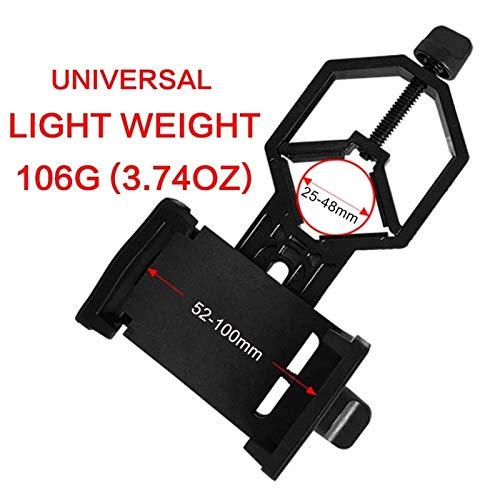 Generic Monocular Telescope, Universal Cell Phone Adapter Clip Mount Binocular Monocular Spotting Scope Telescope Phone Support Eyepiece D: 25-48mm