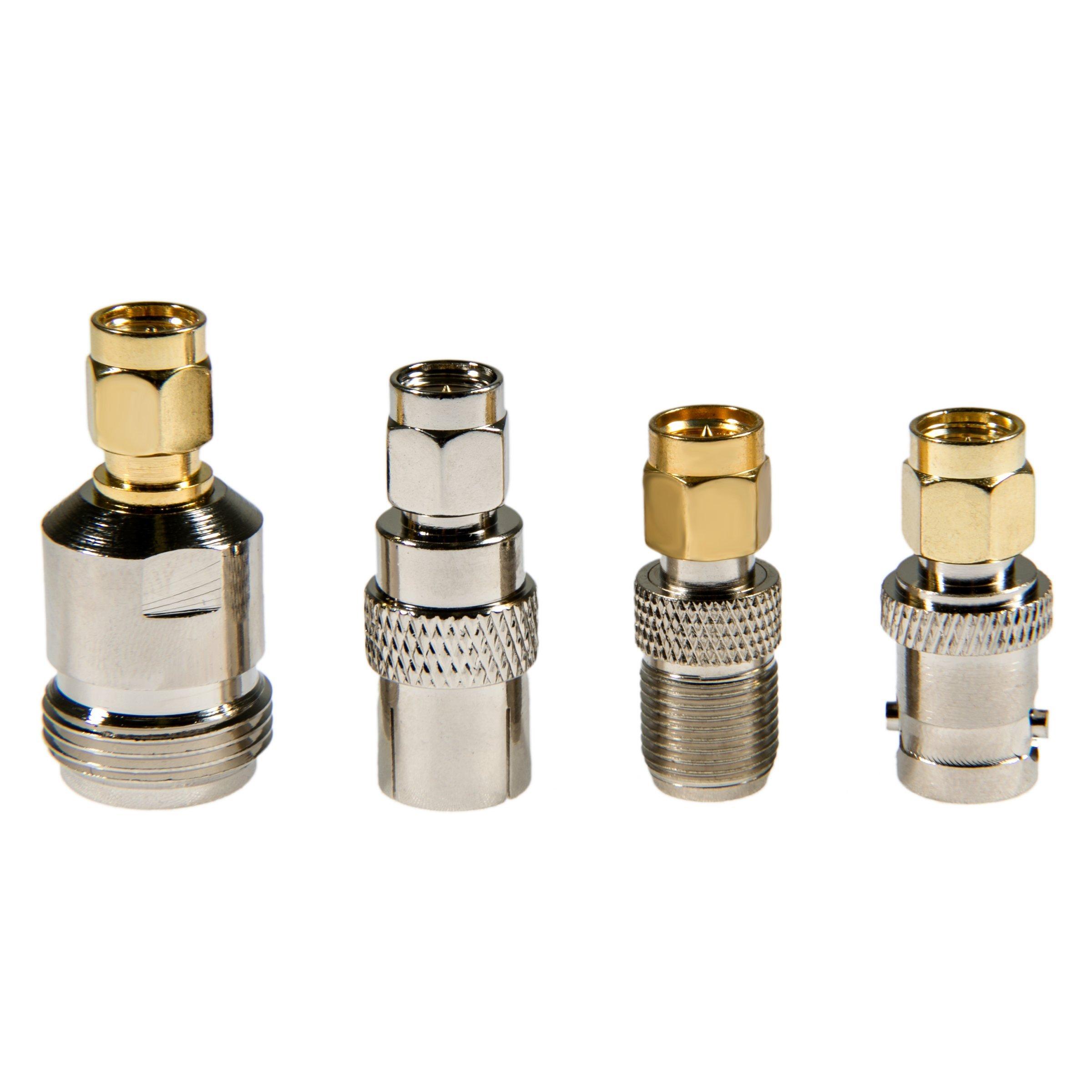 NooElec Nooelec HackRF One Software Defined Radio, ANT500 & SMA Adapter Bundle for HF, VHF & UHF. Includes SDR with 1MHz-6GHz Frequency Range & 20MHz Bandwidth, ANT-500, and 4 SMA Adapters