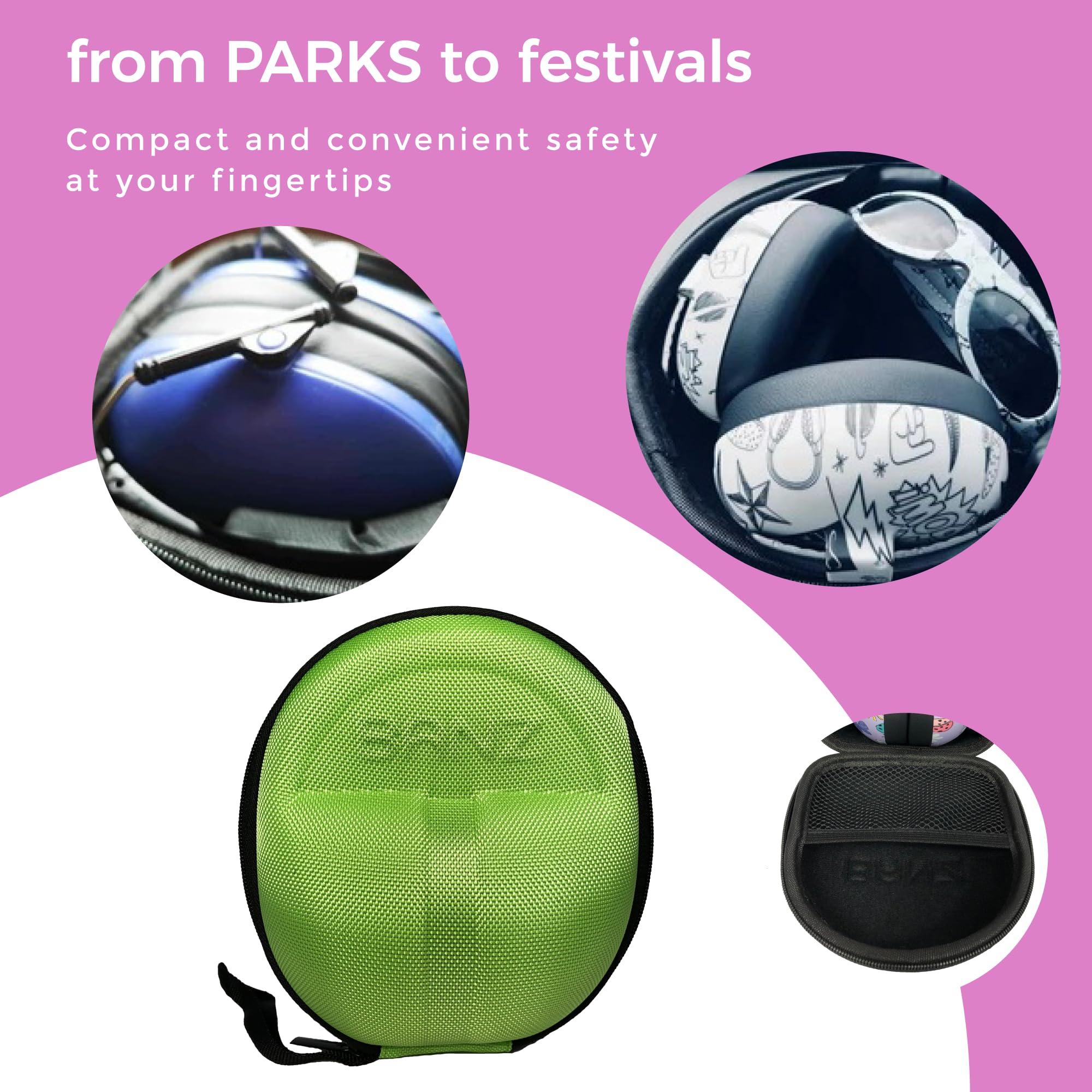 BANZ BANZ Baby Earmuff Case 0-36 Months Lime - Travel Case for Baby & Toddler Headphone Protection Lightweight, Compact & Durable Earmuff Container