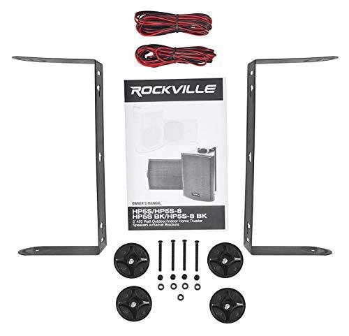 Rockville Rockville (2) HP5S BK 5.25" Outdoor/Indoor Swivel Home Theater Speakers in Black