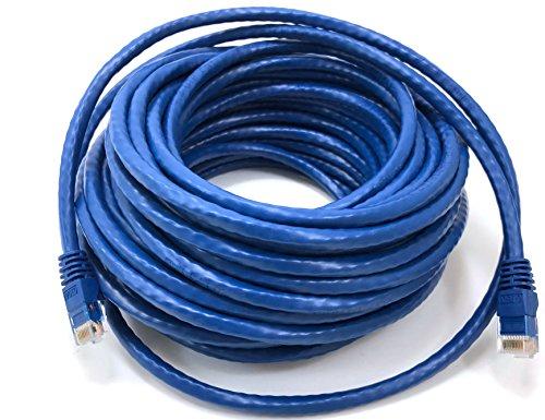 MICRO CONNECTORS Micro Connectors, Inc. 100 feet Cat 6 Molded UTP Snagless RJ45 Networking Patch Cable - Blue (E08-100BL)