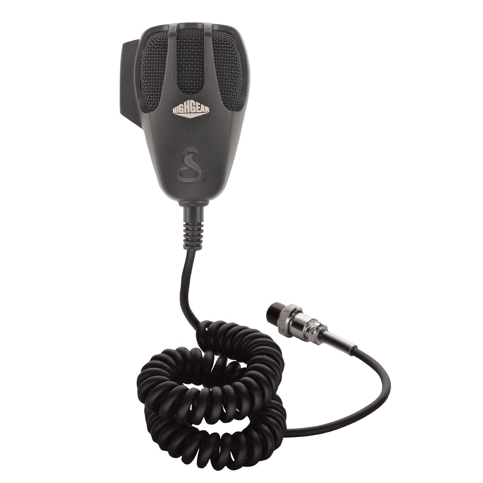 Cobra Digital Cobra HG M73 Premium Dynamic Replacement CB Microphone (Black) – 4 Pin Connector, 9 Foot Cord, Heavy Duty ABS Shell, Wire Mesh Grille, Left Side Push To Talk, Chrome Connector
