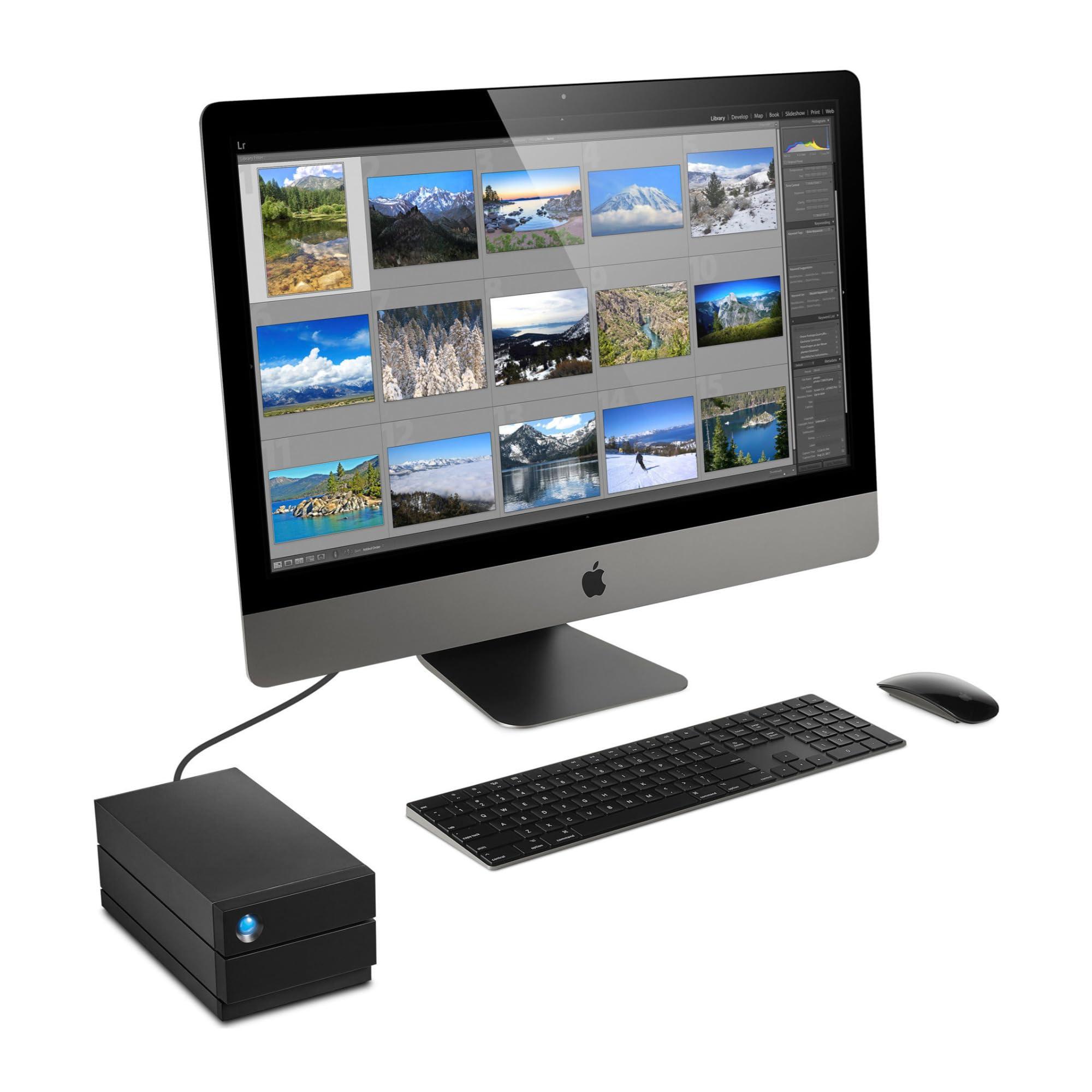 LaCie LaCie 2big RAID 28TB External Hard Drive Desktop HDD USB-C, 7200 RPM Enterprise Class Drives, for Mac and PC Desktop, Rescue Services (STHJ28000800)