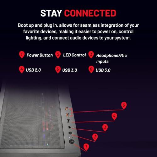 Skytech Gaming Skytech Blaze4 Mini Gaming PC Desktop, Ryzen 5 5600 3.5 Ghz (4.4GHz Turbo Boost), NVIDIA RTX 4060 8GB GDDR6X, 1TB SSD, 16GB DDR4 RAM 3200, 650W Gold PSU, Wi-Fi, Win 11 Home