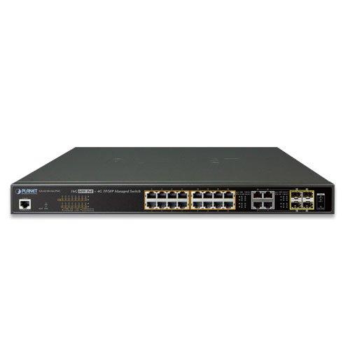 PLANET TECHNOLOGY GS-4210-16UP4C 16-Port 10/100/1000T Ultra PoE + 4-Port Gigabit TP/SFP Combo Managed Switch