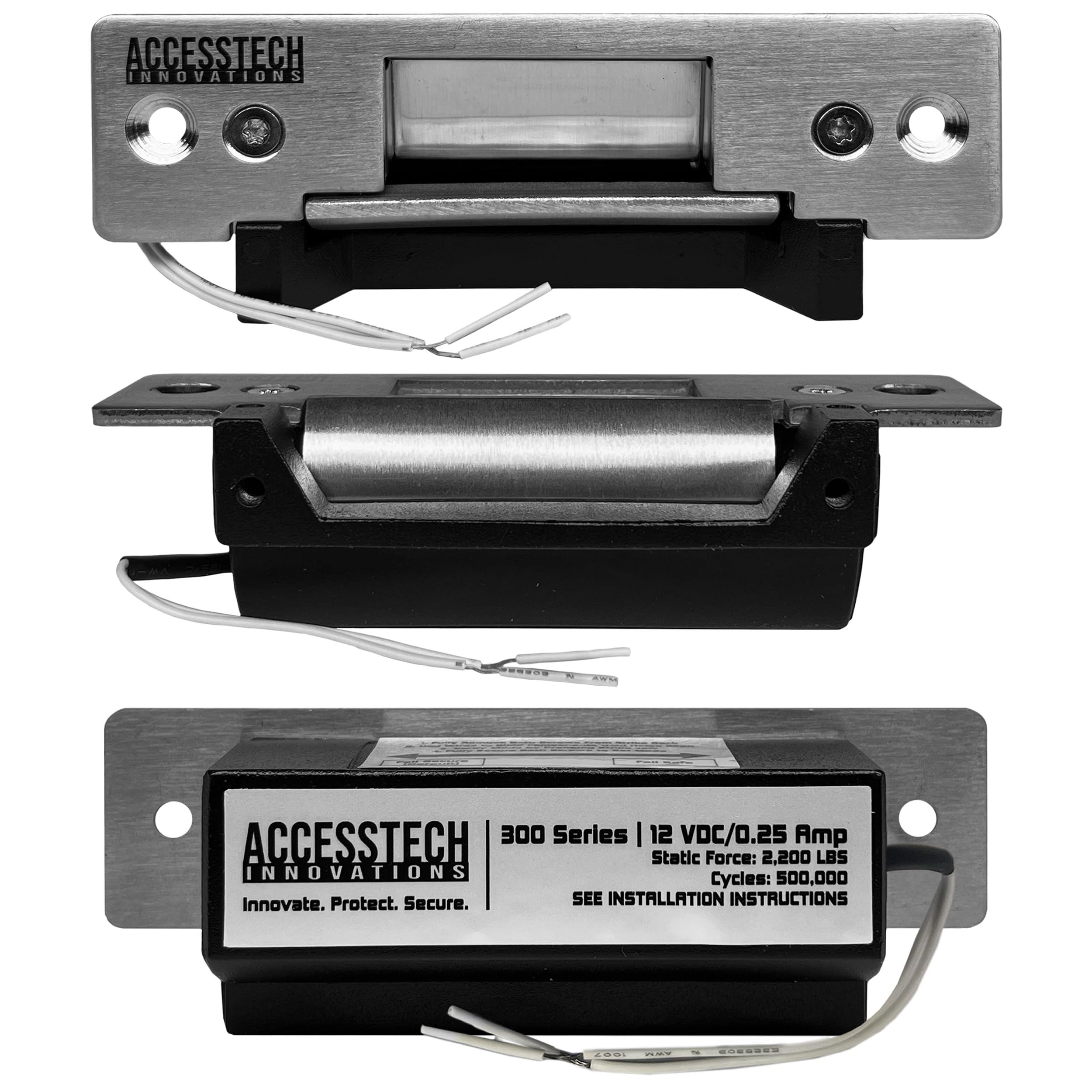 AccessTech Innovations Heavy Duty Electric Strike Door Lock ANSI Standard Access Control System | 2,200+ LBS | Fail-Secure/Fail-Safe Adjustable | 12VDC Input Voltage | AccessTech Innovations | Model: 300