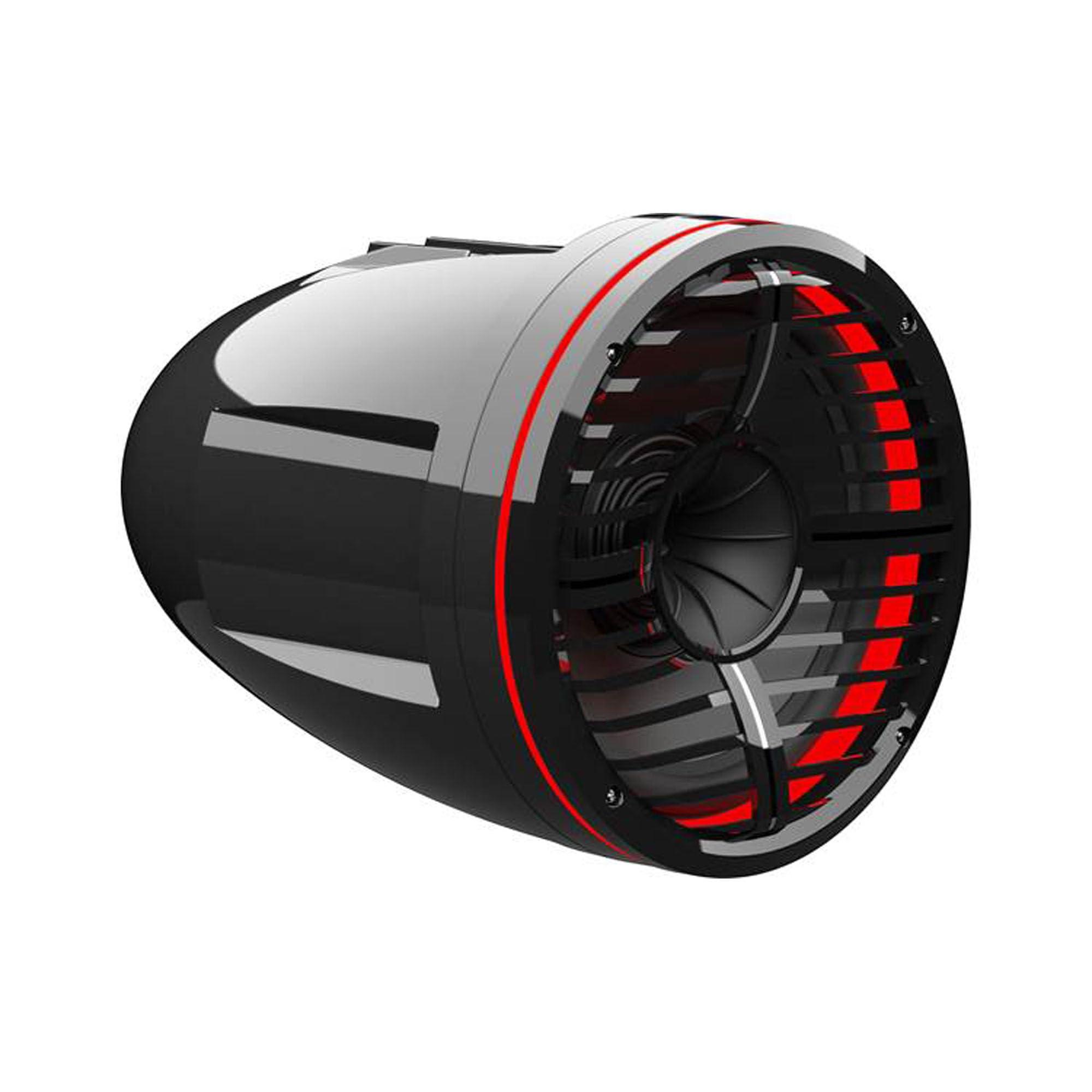 CreativeAudio Wet Sounds REV 10 HD 10\" Horn Loaded Compression Driver Tower Speakers with XW Grills & ADP-REV-HD-X-B X-Mount, 300 Watts RMS, Black, Pair