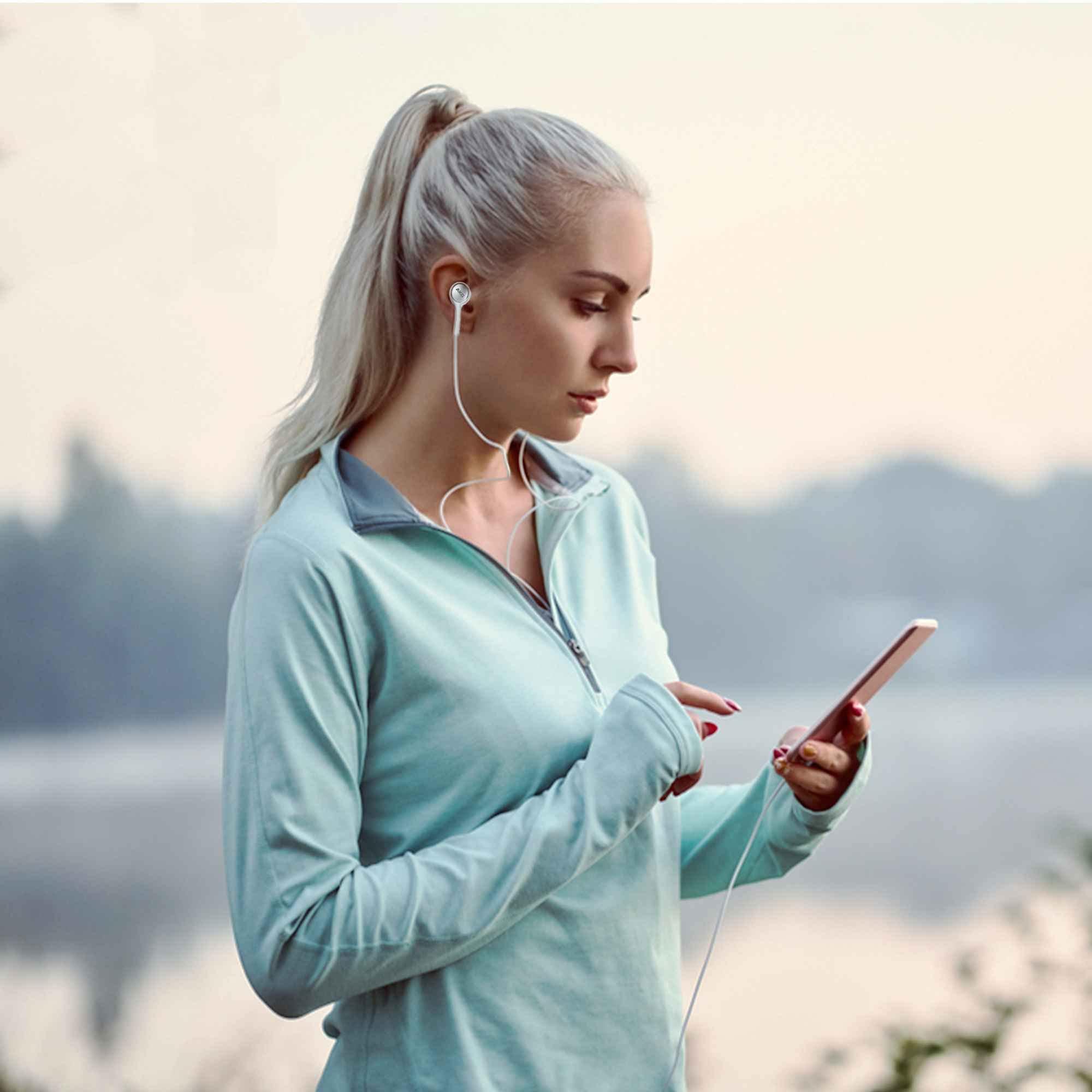 UrbanX OEM Amazing Stereo Headphones for Samsung Galaxy A12 Titanium Grey - with Microphone (US Version with Warranty) (US Version with Warranty)