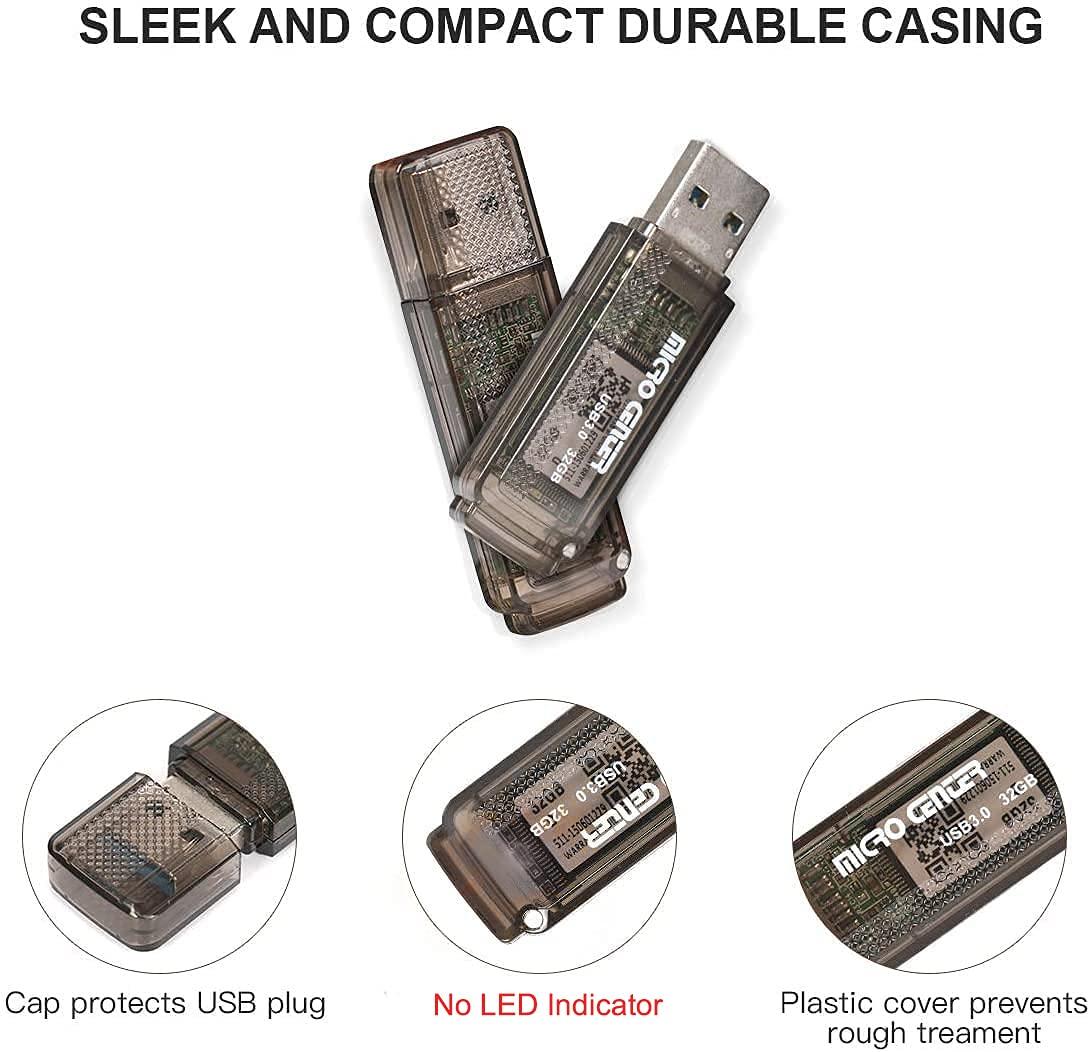 INLAND INLAND Micro Center Super Speed 2 Pack 32GB USB 3.0/USB3.1 Gen1 Flash Drive Gum Size Memory Stick Thumb Drive Data Storage Jump Drive (32G 2-Pack)