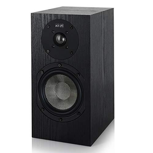 KLH KLH Albany II 2-Way Bookshelf Speakers for Premium Studio Music |High Performance Home Theater|Hi-Res Surround Sound |Deep Bass Port | Detachable Magnetic Grille | Black (Pair)