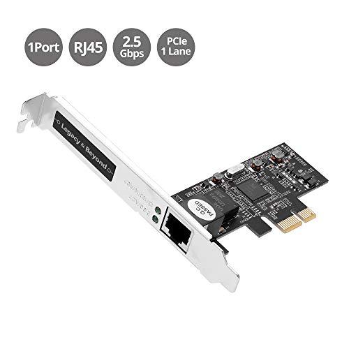 SIIG SIIG Single 2.5G 4-Speed Multi-Gigabit Ethernet PCIe Network Card, PCIe 2.0 x1 to RJ-45, 2.5GBASE-T, NBASE-T, 2500/1000/100/10Mbps, Realtek RTL8125 Chipset, Dual-Profile Brackets (LB-GE0611-S1)