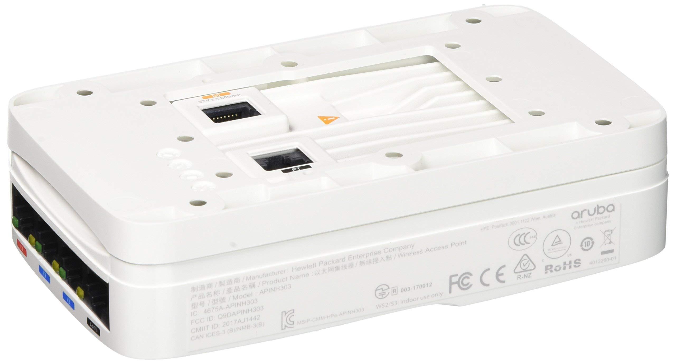 HP HP Aruba AP-303H (JY680AR) Wireless Access Point - Unified Dual-Radio 802.11ac Wave 2 2x2:2 with Internal Antennas (Renewed)