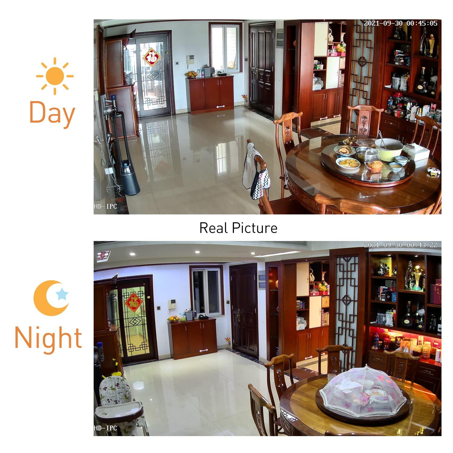 REVODATA REVODATA 5MP POE IP Mini Camera, 6-22mm Manual Zoom Lens Ultra HD 2880x1620P Small Indoor H.265 Surveillance Camera,PC/Phone App,Motion Detection (I712-2-P)