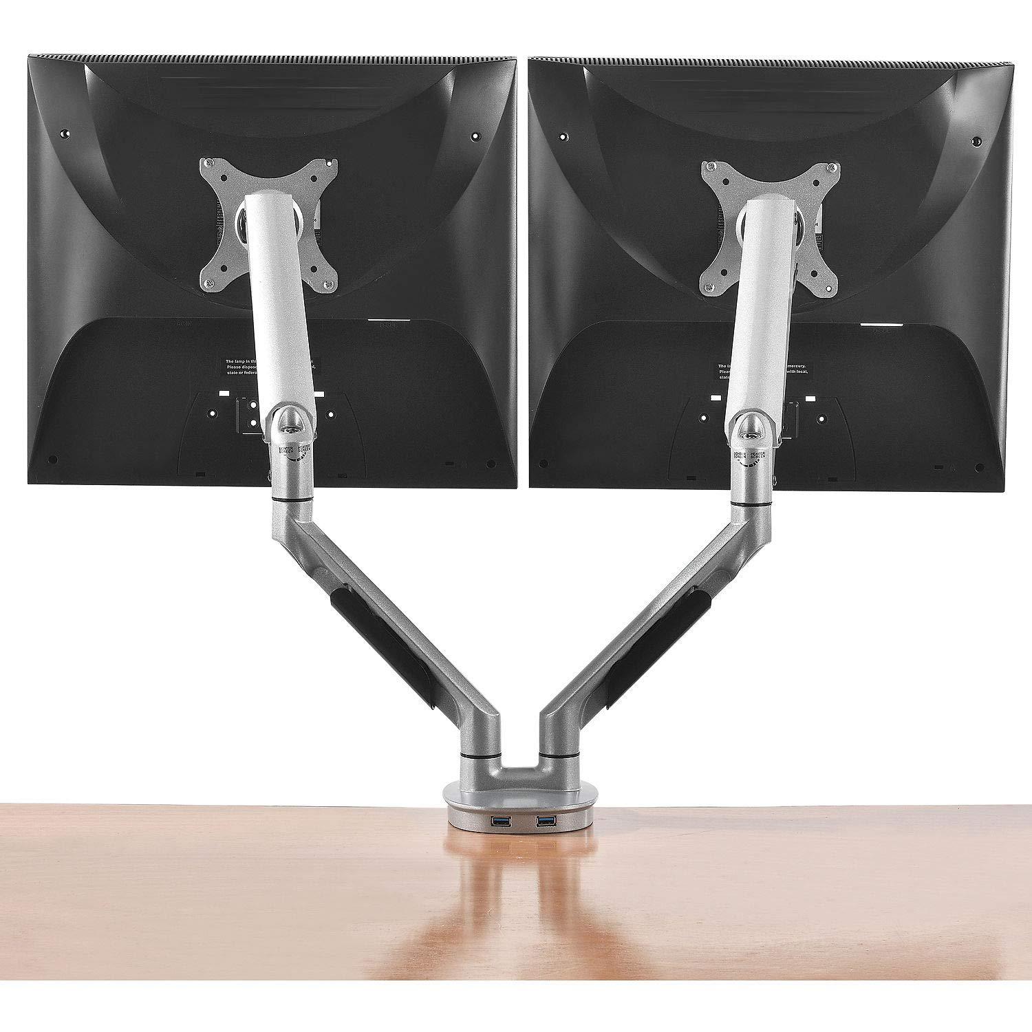 Global Industrial Global Industrial Articulating Dual Monitor Desk Mount