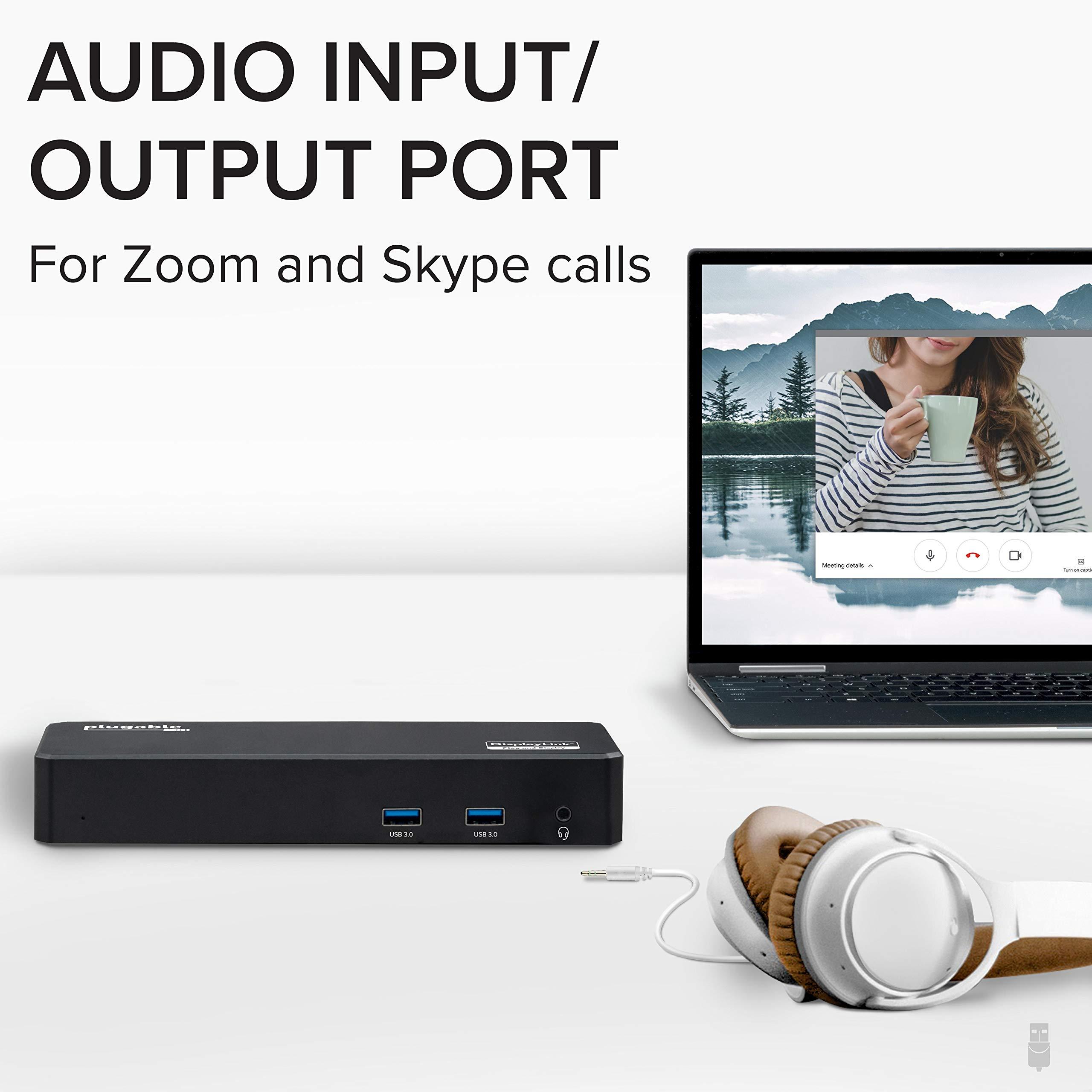 Plugable Plugable USB C Triple Display Docking Station with Laptop Charging, for Thunderbolt, USB4, or USB C Systems, Compatible with Windows, macOS, ChromeOS laptops (3X HDMI, 6X USB 5Gbps Ports, 60W USB PD)