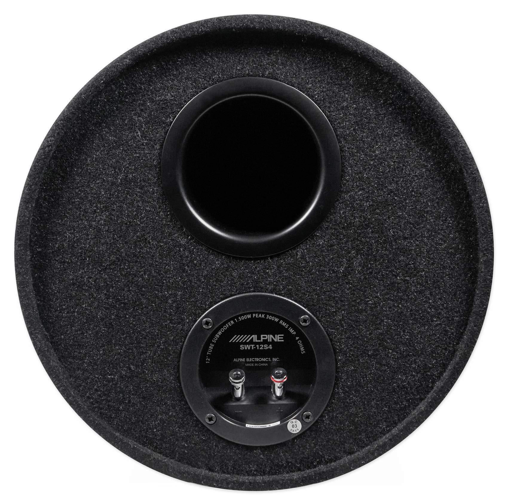 Alpine Alpine SWT-12S4 1000w 12\" Subwoofer in Bass Tube 4-Ohm Sub
