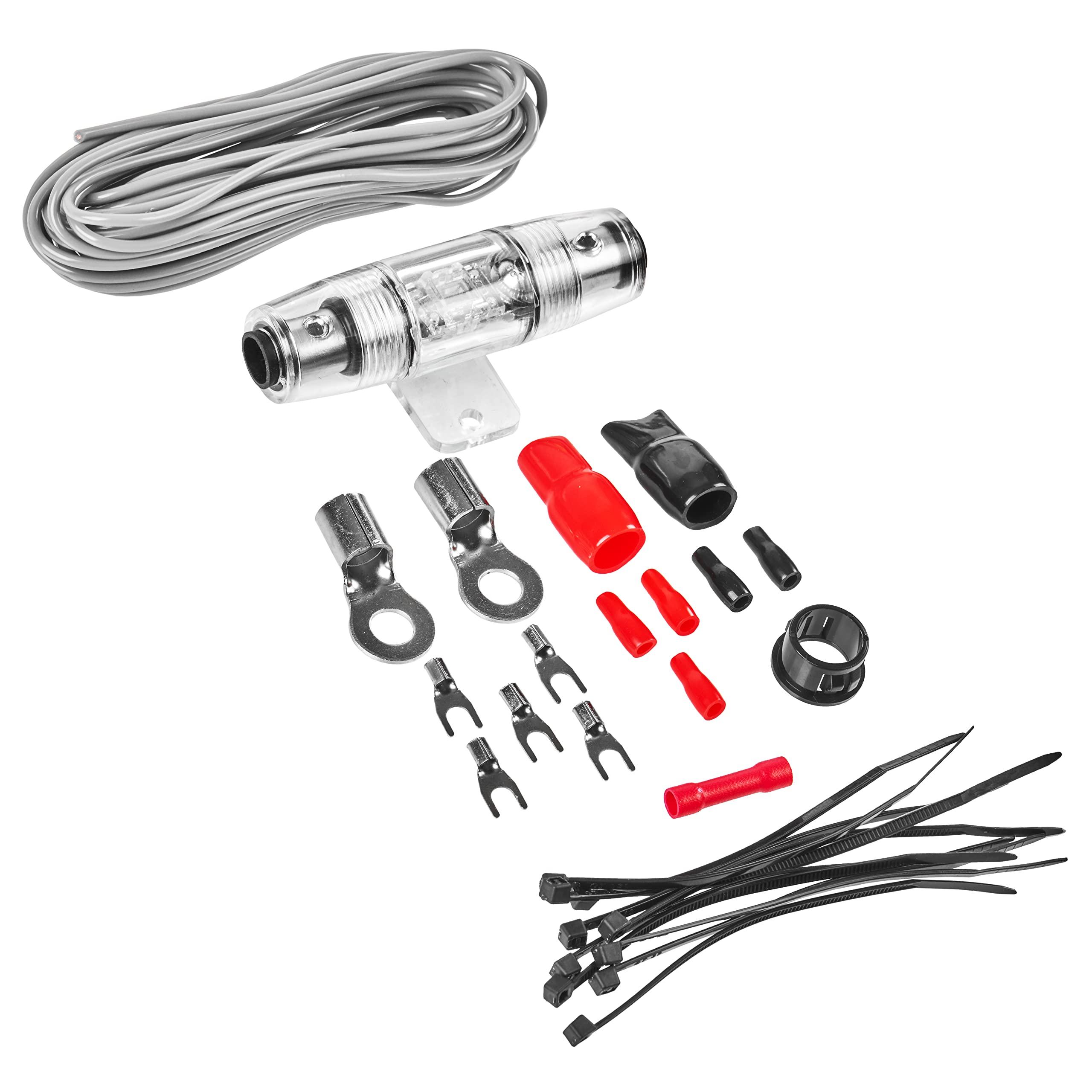 BELVA Belva True 4 Gauge AWG Premium CCA Complete Amplifier Wiring Kit with OFC 2-Channel RCA Cable - BAK42 RED