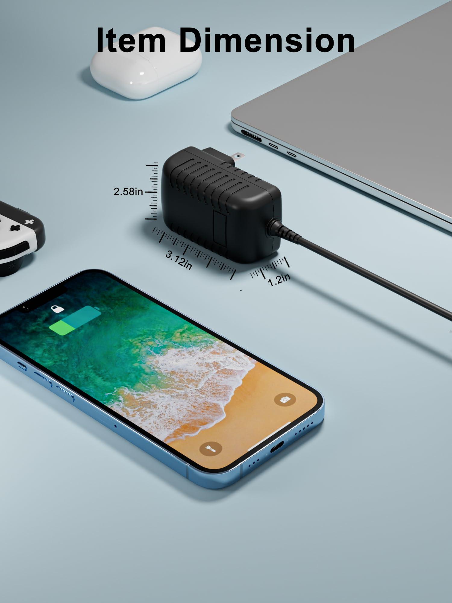 XWNV 9V 2A AC Adapter Power Supply Charger [9 Volts 2 Amps Regulated Switching Power] DC Plug for 300mA 400mA 500mA 600mA 700mA 800mA 900mA 1000mA 1500mA 2000mA Equipment