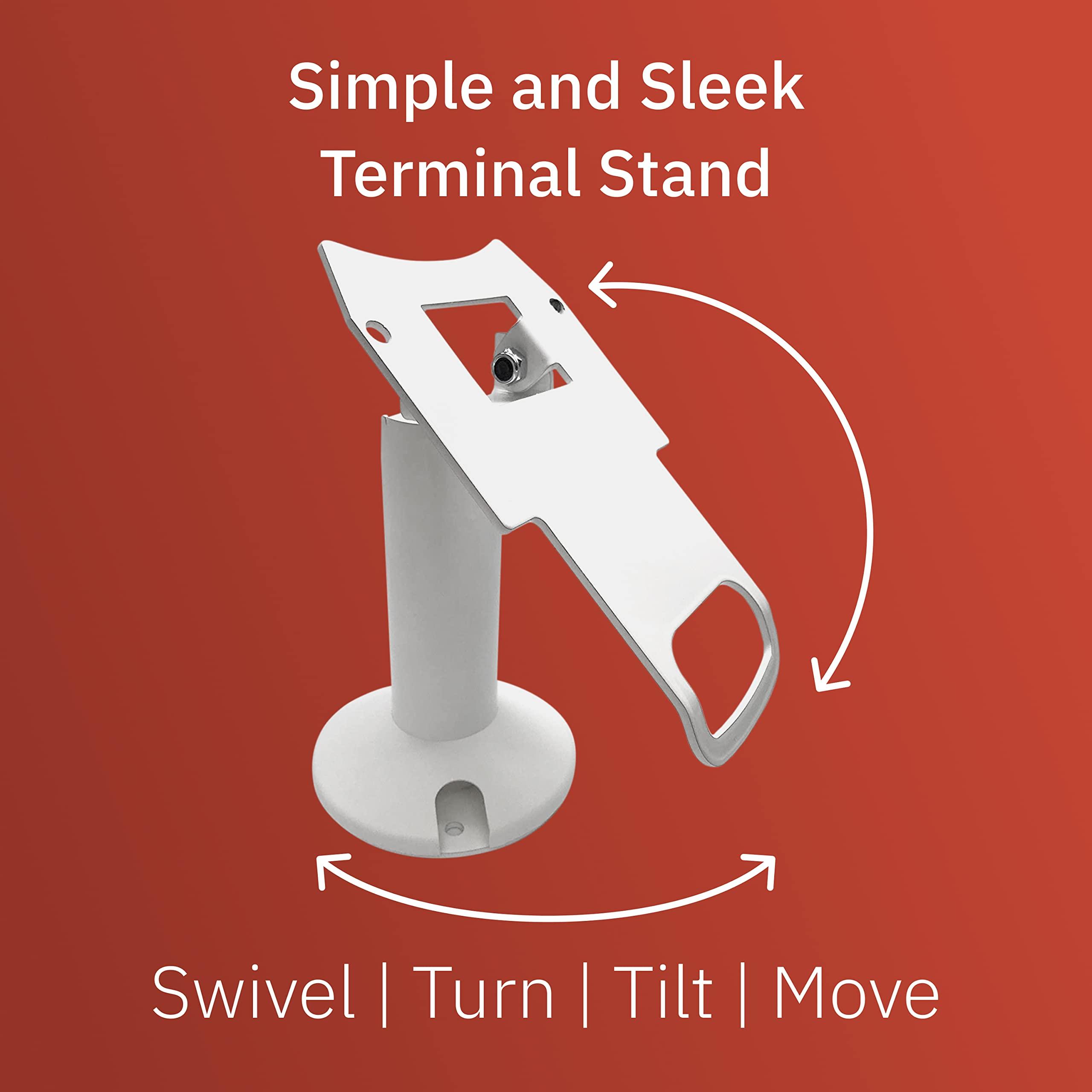 Discount Credit Card Supply Discount Credit Card Supply DCCStands Clover Mini /Clover Mini 3 7" Swivel and Tilt Stand, Anti-Glare Screen Protector, and 10 Roll Case of Thermal Paper 2 1/4" x 85' Bundle, White