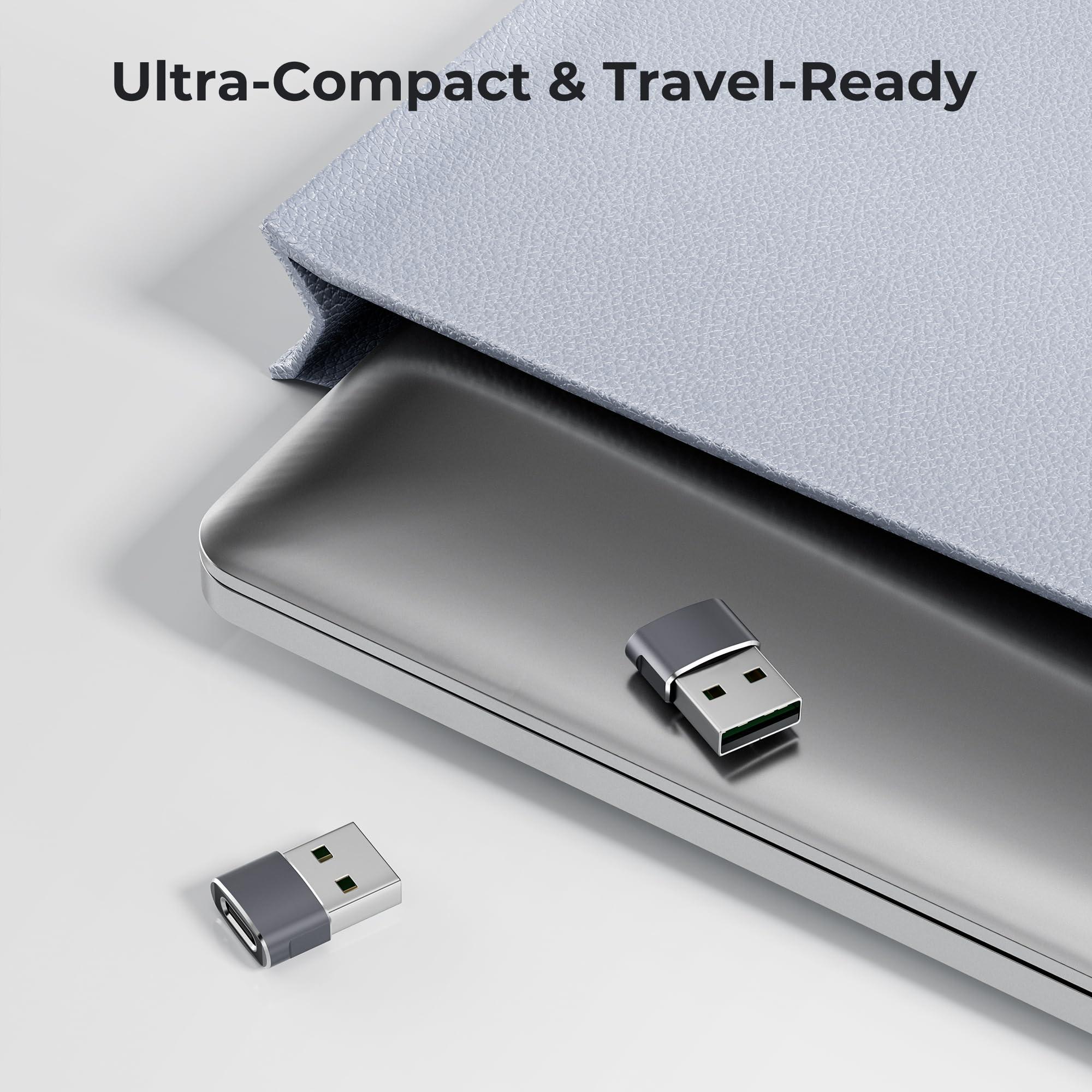 Basesailor Basesailor USB to USB C Adapter for iPhone 16 Charger 2Pack,USBC Female to A Male OTG Type C Converter for Apple Watch Ultra iWatch 7 8 9 10,iPhone 15 14 13 Plus Pro Max,AirPods,iPad,Car,Samsung S24