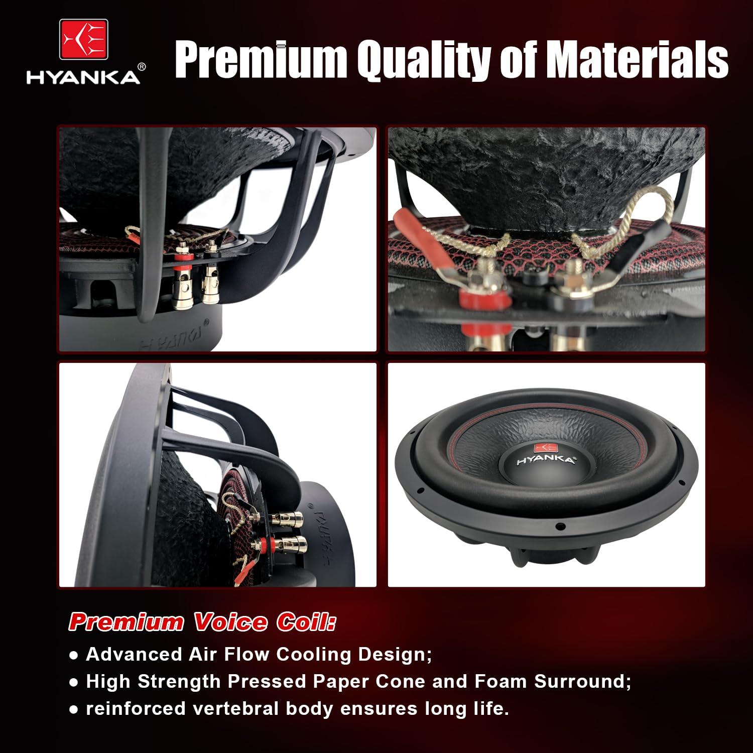 H YANKA H YANKA BSF-15-2 Car Subwoofer paired with The HYANKA CDP-1500D Amplifier Delivers Unmatched Audio Pleasure, Boasting Thunderous Low-Frequency Impact and Exceptional high-Fidelity Sound Quality