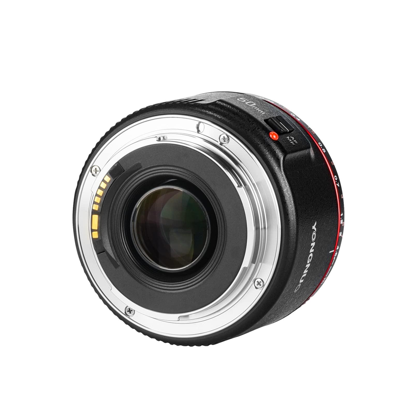 YONGNUO Yongnuo YN50MM F1.8 II Lens for Canon, 50mm F1.8C Large Aperture, AF/MF Standard Prime Lens for Canon