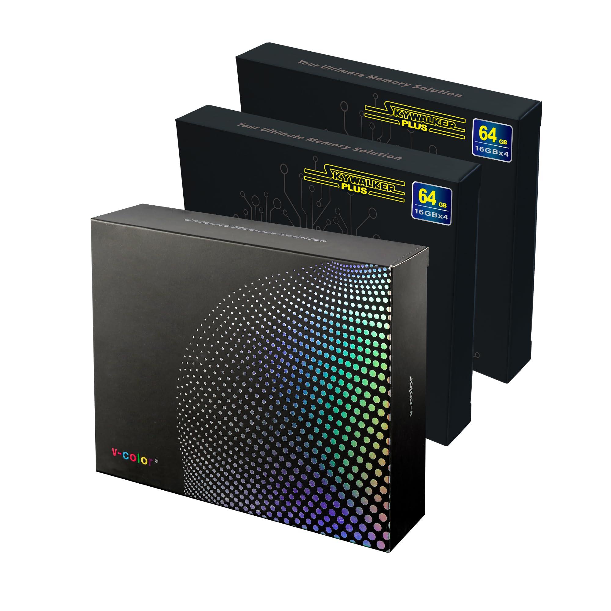 V-COLOR COLOR YOUR LIFE V-Color Skywalker Plus DDR4 3600(PC4 28800) 128GB (8x16GB) CL16 Desktop Memory for Workstation (HEDT), Ultra-Low Timing, 288-Pin, TO416G36S816CSPSK