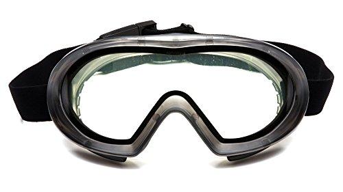 Pyramex Safety Pyramex Capstone Gray Direct/Indirect Goggle With Clear Anti-Fog Dual Lens