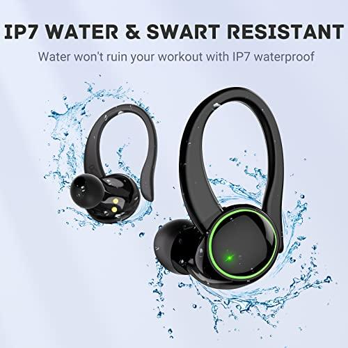 SGNICS for Sony Xperia Pro Bluetooth 5.3 Headphones 3D Stereo with Earhook, 40H Touch Control Over Ear Headphones, IP7 Waterproof Earphones Built-in Mic for Running Workout Sport