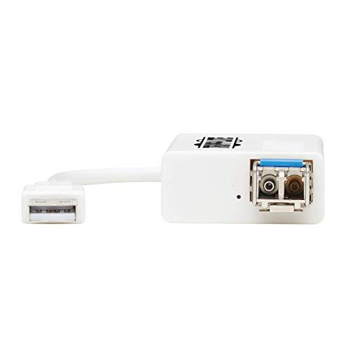 Tripp Lite Tripp Lite Ethernet NIC Adapter, USB 2.0 to Fiber Optic Adapter, 10/100 Mbps, 100Base-FX, LC, Multimode Fiber, White (U236-MMF-LC)