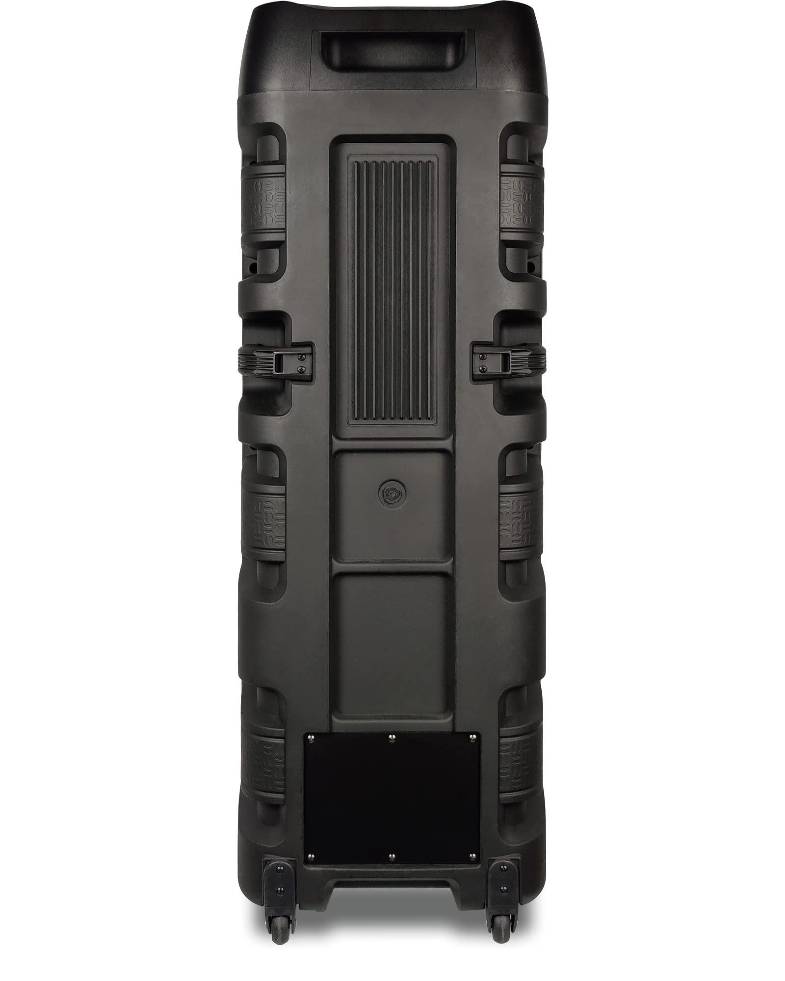 Dolphin Dolphin SPF-1212R Powerful Sound & BASS | Portable Rechargeable Big Party Speaker | Dual 12", 3X 1 Tweeters | LED Party Lights, Handles and Wheels